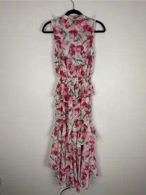 Misa Los Angeles Floral Ruffle Ilona Midi Dress Women’s Sz M thumbnail 8