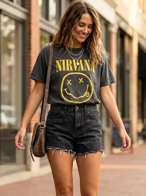 PacSun High Rise Black Mom Shorts • Raw Hem Acid Wash Denim - Size 27 thumbnail 1