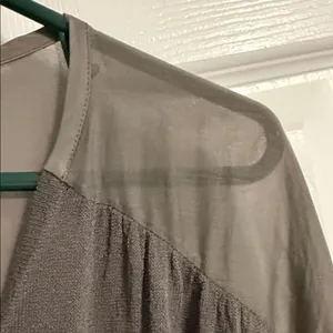 Theory Dark Gray Sheer Open-Front Cardigan Size S/P thumbnail 5