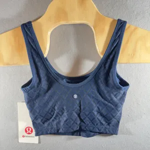 477 |‎ NWT Lululemon Textured Mesh Tennis Tank Built-in Bra Women XXS Club Blue thumbnail 2