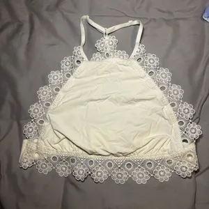 Aerie Highneck Lace White Bralette Medium thumbnail 2
