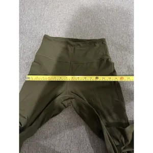 Lululemon Women's High Rise Flare Yoga Pants Olive Green Align Material Sz 6 thumbnail 8