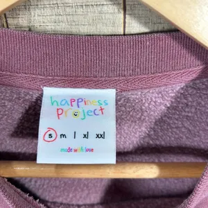 Happiness Project Cozy Embroidered Sweatshirt Small Mental Health Positive Vibe thumbnail 4