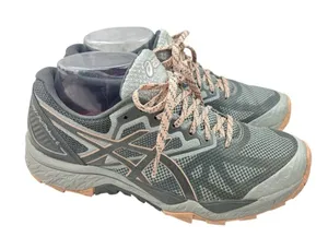 *ASICS Gel Fujitravuco 6 Trail Running Shoes Women’s Size 8 Blue Athletic Sports thumbnail 1