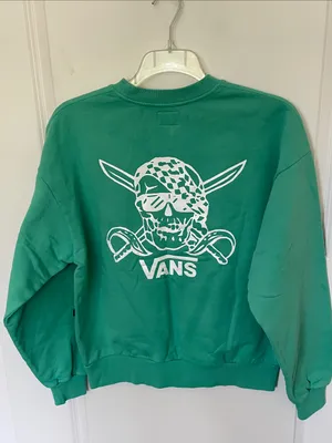 Vans Teal Pirate Sweatshirt Small New thumbnail 2