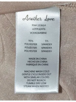 Another Love Ladies Beige Blouse Top Size L Shiny Slinky Neutral Career thumbnail 7