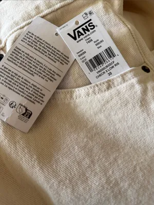 NWT VANS Check-5 Low Rise Extra Baggy Jeans In Ecru SZ-30 thumbnail 12