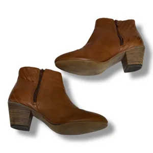 Aldo Womens Brown Leather Block‎ Heel Ankle Booties 7 37.5 Viradien Chelsea thumbnail 5