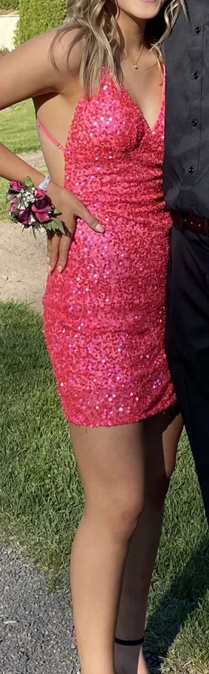 Pink sequin dress Size 0 thumbnail 2