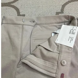 NWT Uniqlo Smart Brushed Herringbone Ankle Trousers Natural Size 30, MSRP $50 thumbnail 10