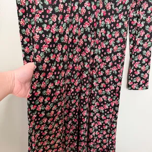 NWT Boden Women’s Jersey Tea Midi Dress Diamond Rose Floral Black Pink 6 Petite thumbnail 7