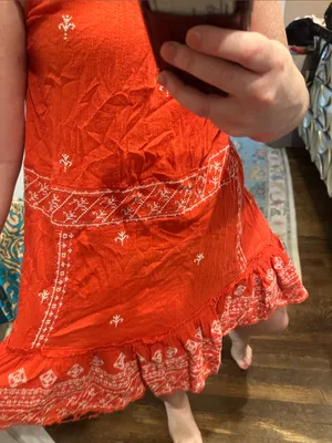 Free People Intimately Red & White Dress thumbnail 2