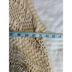 INC Beige Open Knit Shawl Neck Open Cardigan Sleeveless Size 1X Boho thumbnail 5