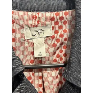 Ann‎ Taylor LOFT Womens Med Dark Wash Denim Double Breasted Pea Coat Jacket Y2k thumbnail 3