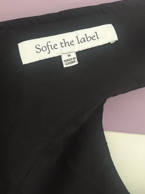 Sofie The Label Madelyn Drop Waist Linen Mini Dress Black thumbnail 6