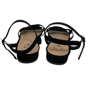 Nubuck Cross Sandals Black Size 8 thumbnail 8