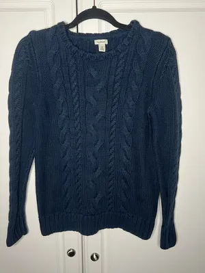 L.L. Bean Heritage Cotton Cableknit Fisherman Sweater thumbnail 1