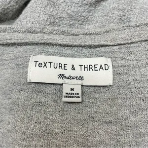 Madewell Texture & Thread Modern Tie-Front Top in Heather Pelican Grey Medium thumbnail 6