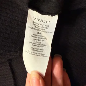 Vince Black Wool Cashmere Blend Mock Neck Raglan Sweater Medium M thumbnail 5