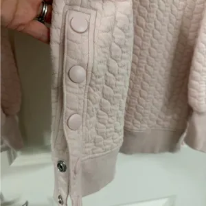 Anthropologie’s Grey State Long Sleeve Quilted Teddy Light Pink Crew Neck thumbnail 7