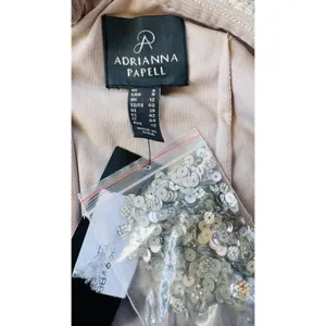 Adrianna Papell Sequin Floral High Neck Column Gown, Size‎ 8, Marble/Mauve, NWT thumbnail 8