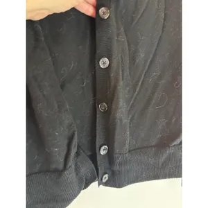 Old Navy Womens Black Varsity Stripe Button‎ Front Cardigan Sweater Size M thumbnail 2