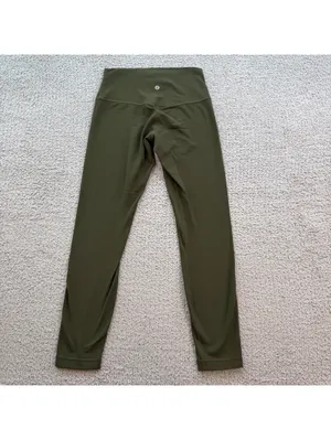 Lululemon Align High Rise Olive Green 25" Yoga Leggings Women's Size 2 thumbnail 2