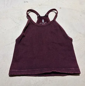 Free people FP movement Maroon Ribbed Cropped Tank Top XS/s thumbnail 1