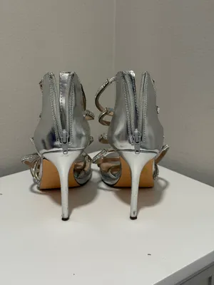 I. Miller Silver Rhinestone Heels thumbnail 3