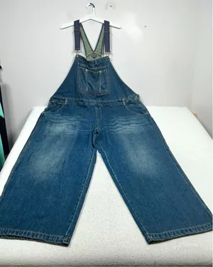Wild Fable Womens Blue Denim Overalls One Piece Plus 4X Wide Leg Pockets thumbnail 1