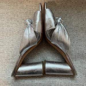 Loeffler Randall Celeste Silver Knot‎ Heeled Mule Sandal Size 6.5 thumbnail 11