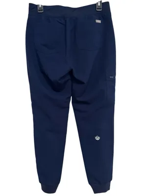 Figs Zamora Drawstring Jogger Scrub Pant back embroidered in Navy size S thumbnail 2