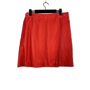 J.Crew Soft Velvet Mini Skirt Lined Lightweight Zip Up Back 4 Coral Orange Shade thumbnail 12