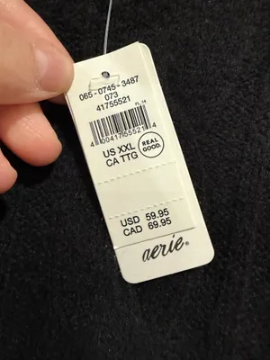 Aerie Black Cable Knit Oversized Sweater Size XXL NWT thumbnail 6