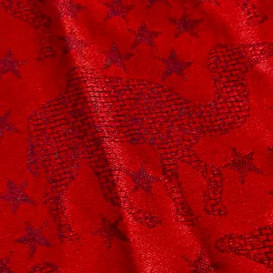 100% Cashmere Red Black Elephant Shawl Oversized Fringe Scarf Wrap thumbnail 6