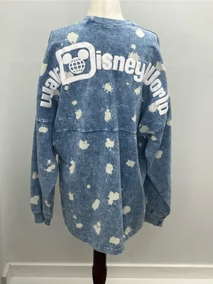 Disney Blue Acid Wash Walt Disney World Est 1971 Spirit Jersey Adult Medium thumbnail 6