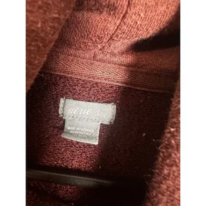 Aerie Oversized Turtleneck Sweatshirt Burgundy Maroon High Low‎ Fleece Large thumbnail 3