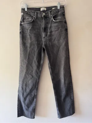 Citizens of Humanity Daphne Crop Jeans Washed Charcoal Gray thumbnail 2