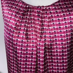 New York & Co Vibrant Purple Print Satin Adjustable Strap Tank Top S thumbnail 2