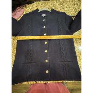 vintage Lands' End 100% wool Tyrolean-style cardigan jacket Size 14 Women thumbnail 6