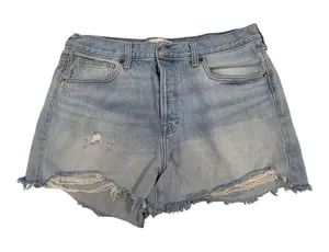 Universal Thread 90s Baggy Short Distressed Blue Denim Cut-Off Jean Shorts Size thumbnail 1