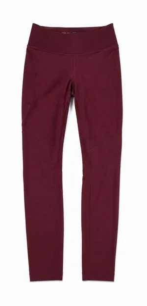 Outdoor Voices Tech Sweat Core 3 4 Leggings Womens Burgundy S Logo Mid Rise thumbnail 1