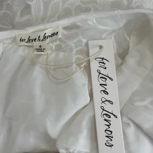 For Love & Lemons White Floral Lace Mini Dress Strappy Size Small New thumbnail 2