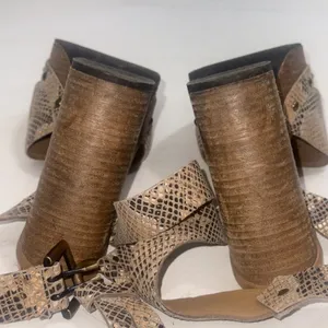 Free People Snakeskin Boho Hippie Festival Block Heel Platform Sandals Size 9 thumbnail 13