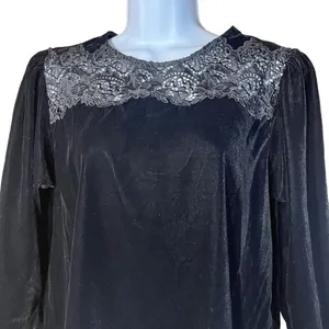 ‎Zara Velour 3/4 sleeve top Size M thumbnail 2