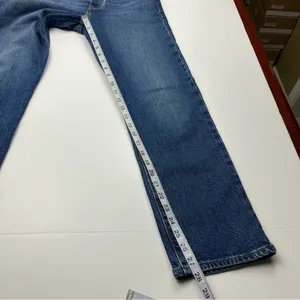 Levi’s Premium Denim Wedgie Straight Jean Womens Size 27 Blue‎ High Rise Button thumbnail 9