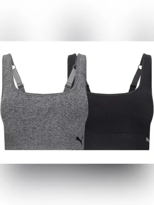 Set of 4/ PUMA Women's Performance 2-Pack Seamless Sports Bras total 4 bras thumbnail 3