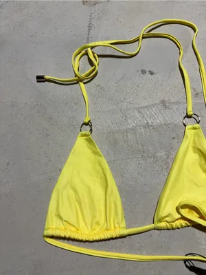 Hello Molly bird of paradise swim top lemon bikini top small NWT thumbnail 3