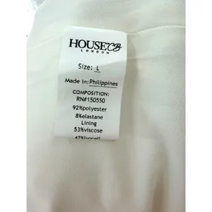 House of CB Gianna Cream Pink Floral Smocked Tie Shoulder Mini‎ Dress Milkmaid L thumbnail 6