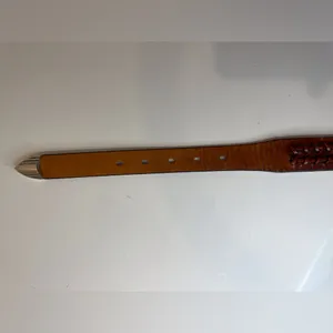 Goforgreen Women’s Western Belt Tan‎ Leather with Silver Buckle Size 38/40 thumbnail 5